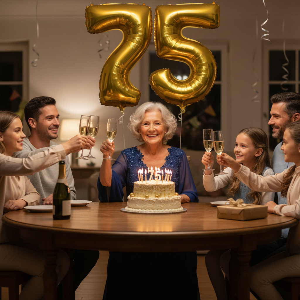 Maria mit ihrer Familie